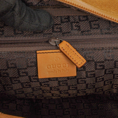 Gucci Obergrifftasche aus braunem Wildleder und Leder mit Bambusdetail