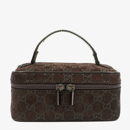 Gucci GG Vanity Tasche aus braunem Wildleder