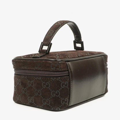 Gucci GG Vanity Tasche aus braunem Wildleder