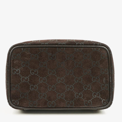 Gucci GG Vanity Tasche aus braunem Wildleder