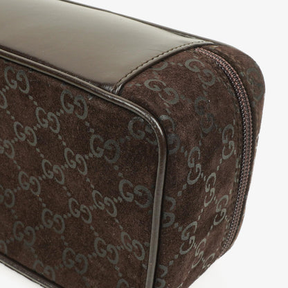 Gucci GG Vanity Tasche aus braunem Wildleder