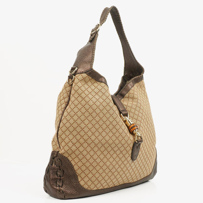 Gucci Braun/ Hellbeige Diamante Große New Jackie Hobo Tasche