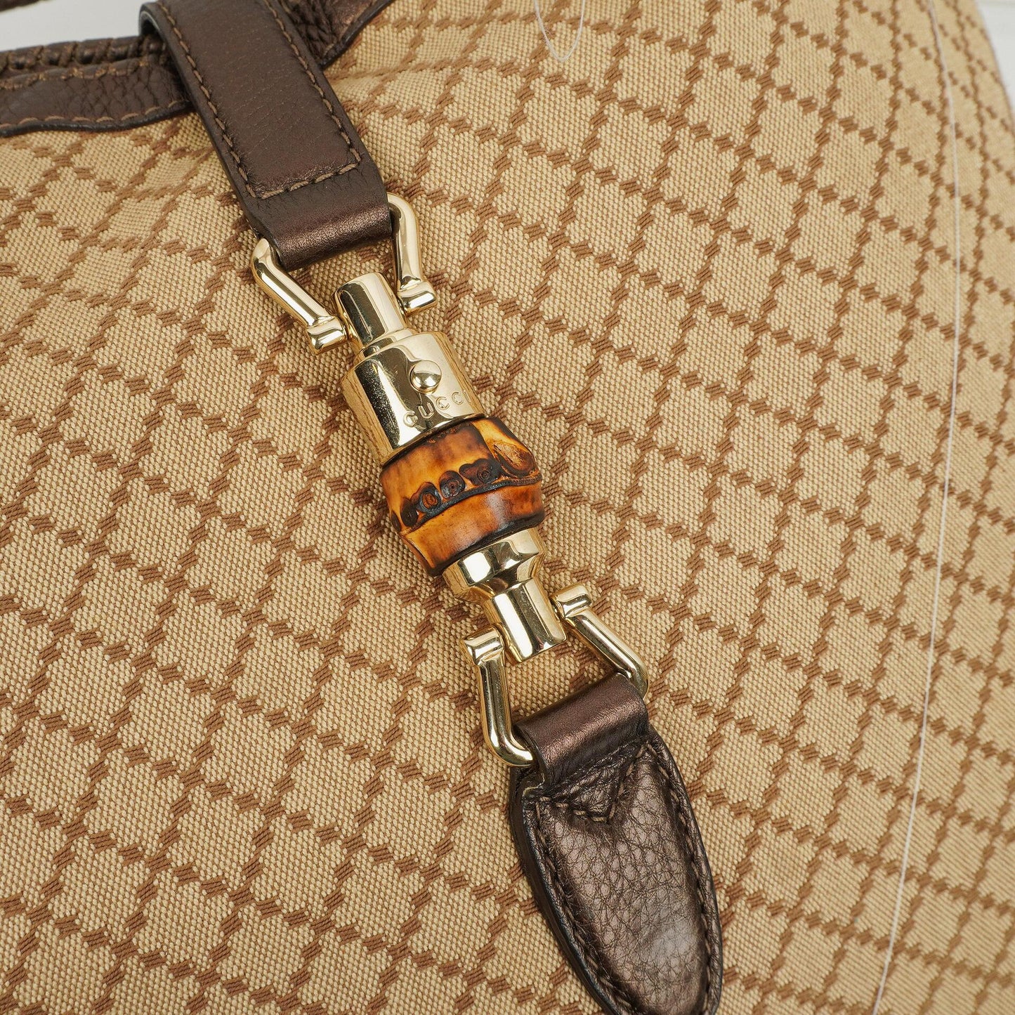 Gucci Braun/ Hellbeige Diamante Große New Jackie Hobo Tasche