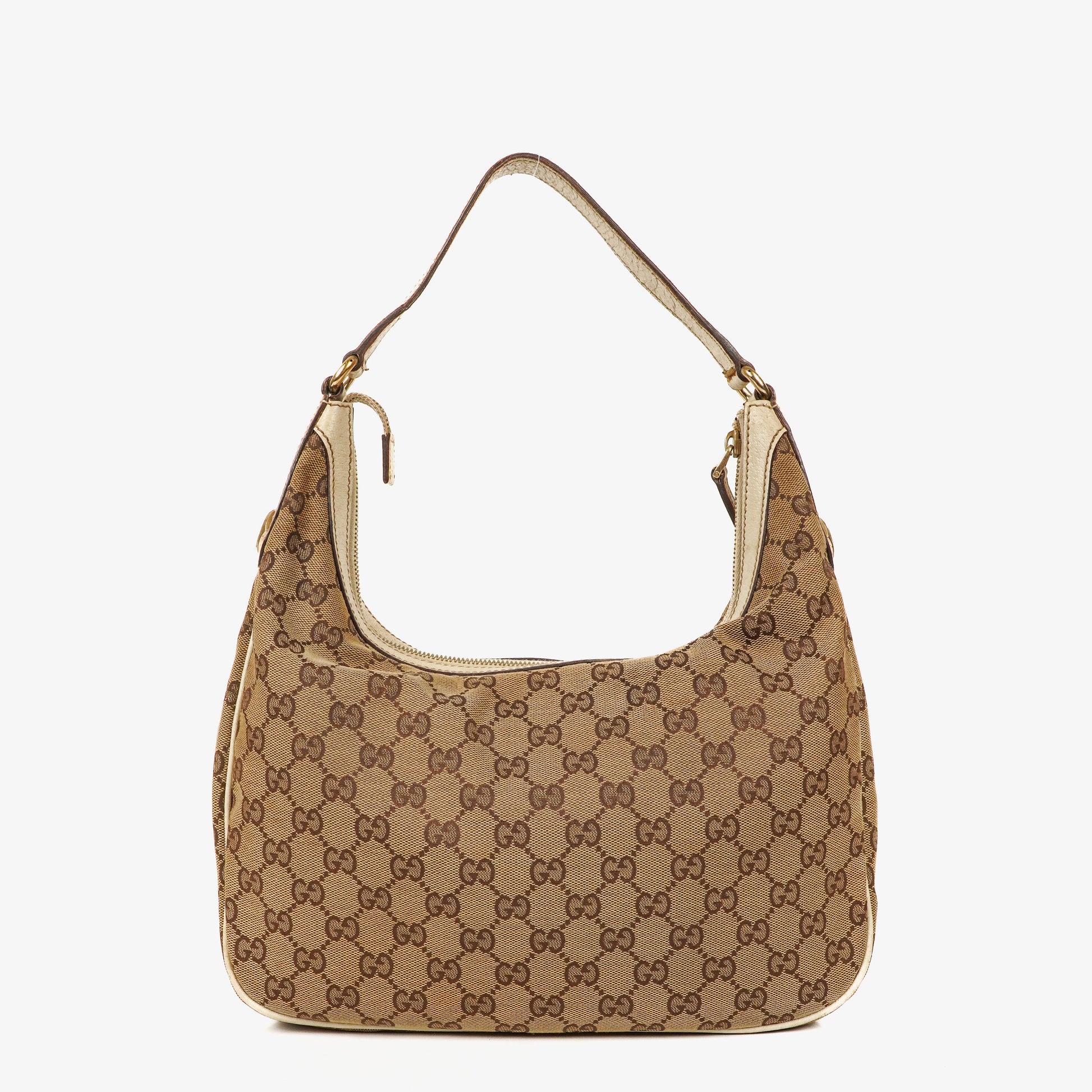 Gucci Charmy GG Canvas Hobo-Tasche in Beige