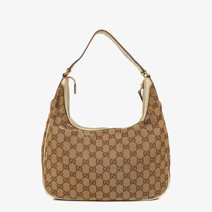 Gucci Charmy GG Canvas Hobo-Tasche in Beige