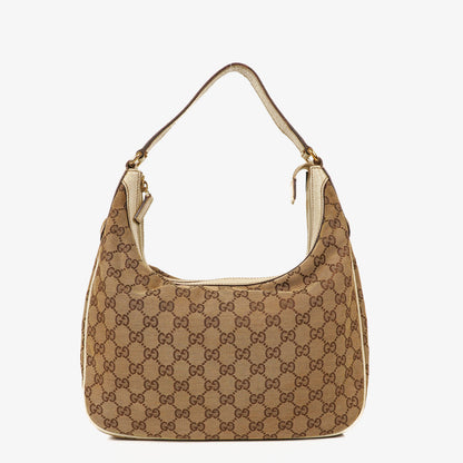 Gucci Charmy GG Canvas Hobo-Tasche in Beige