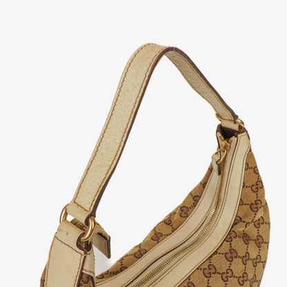 Gucci Charmy GG Canvas Hobo-Tasche in Beige