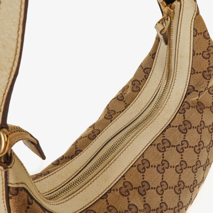 Gucci Charmy GG Canvas Hobo-Tasche in Beige