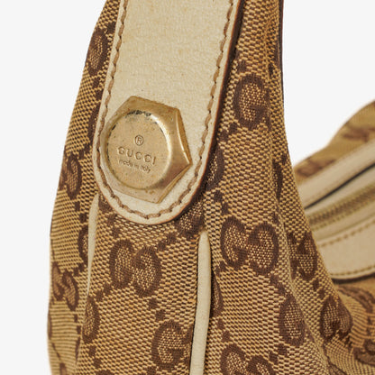 Gucci Charmy GG Canvas Hobo-Tasche in Beige