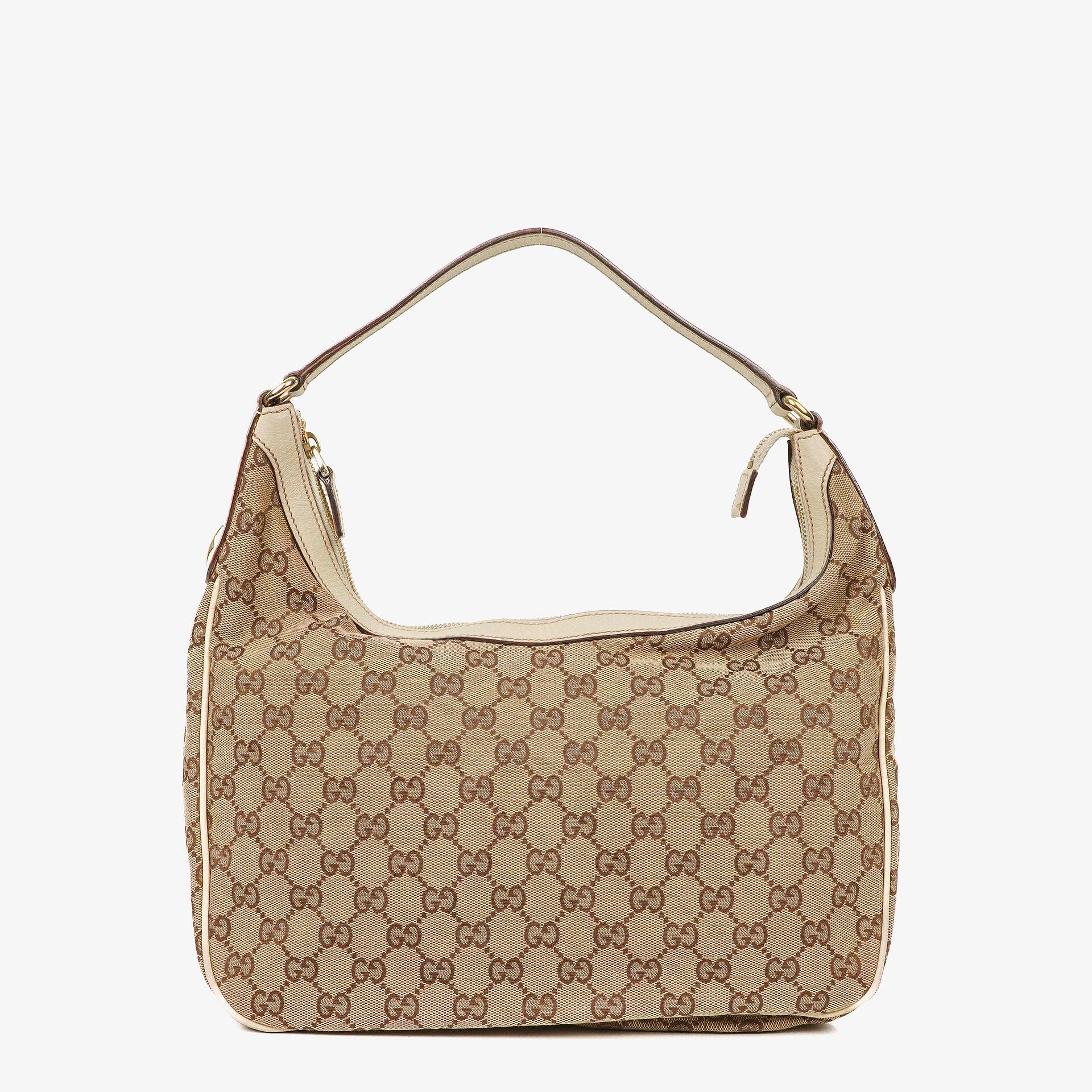 Gucci Charmy Hobo-Tasche aus beigem GG Canvas