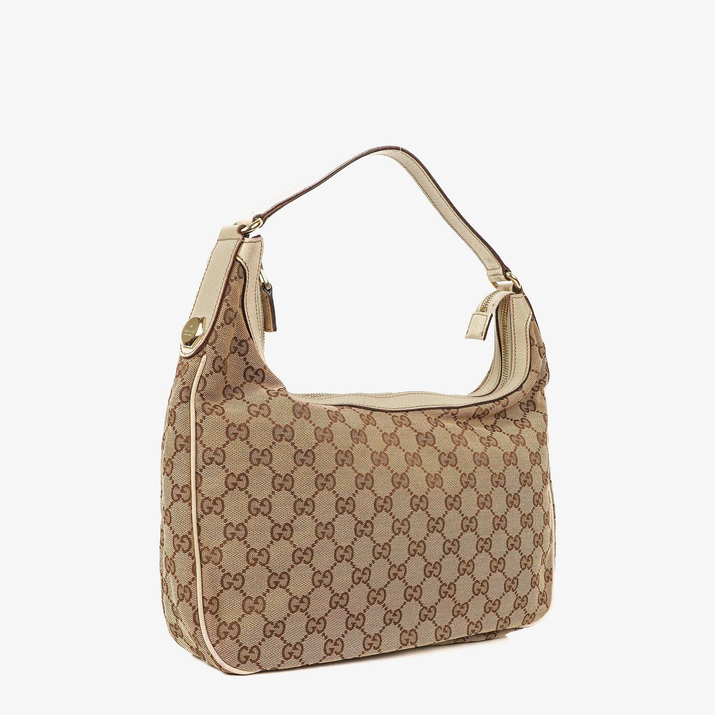 Gucci Charmy Hobo-Tasche aus beigem GG Canvas