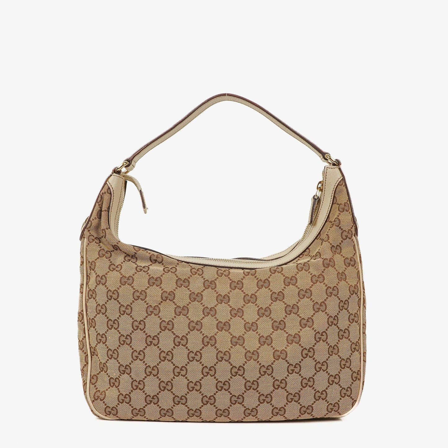 Gucci Charmy Hobo-Tasche aus beigem GG Canvas