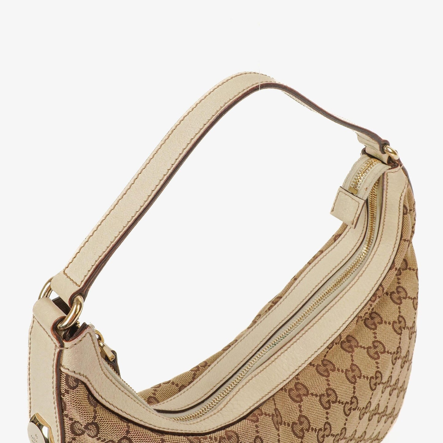 Gucci Charmy Hobo-Tasche aus beigem GG Canvas