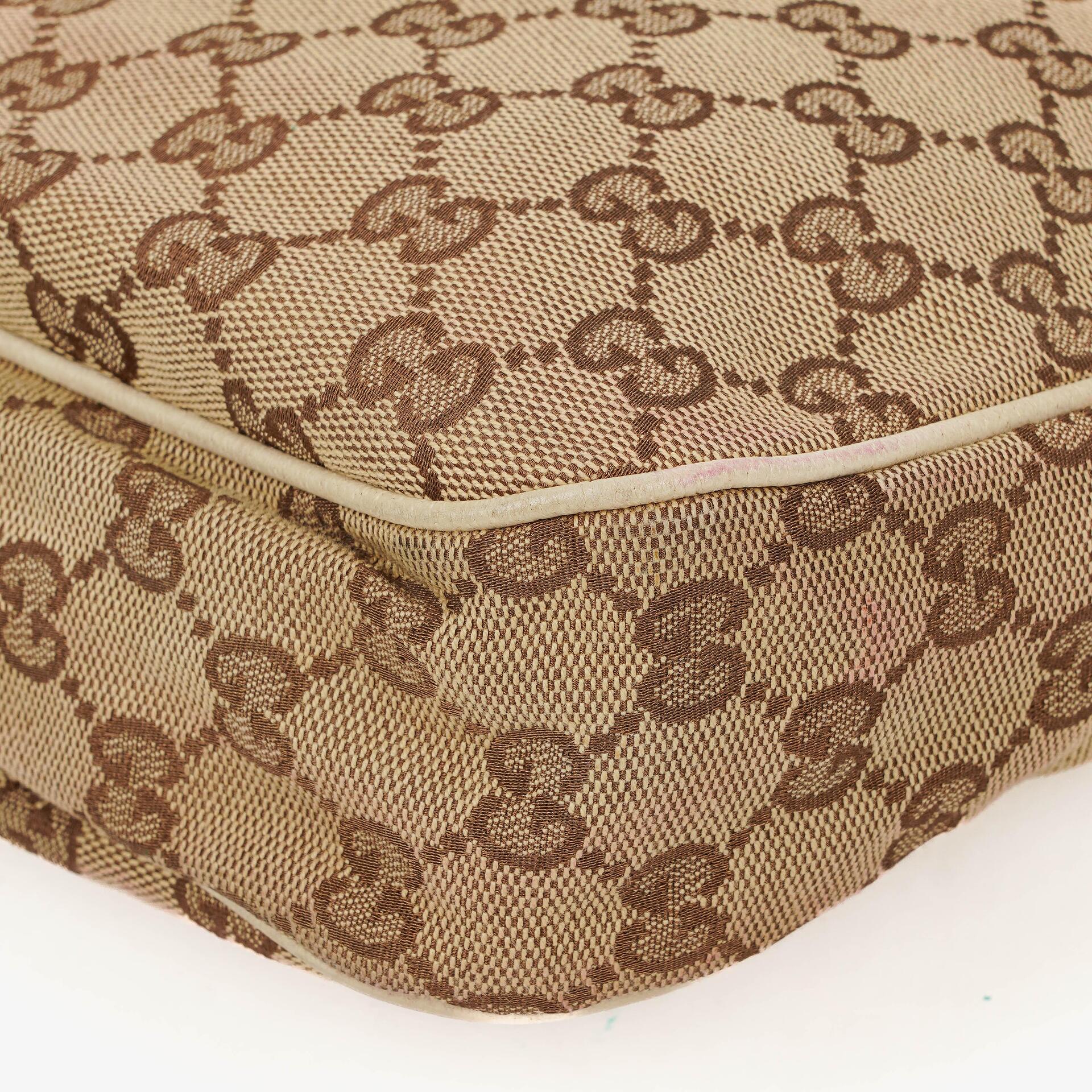 Gucci Charmy Hobo-Tasche aus beigem GG Canvas