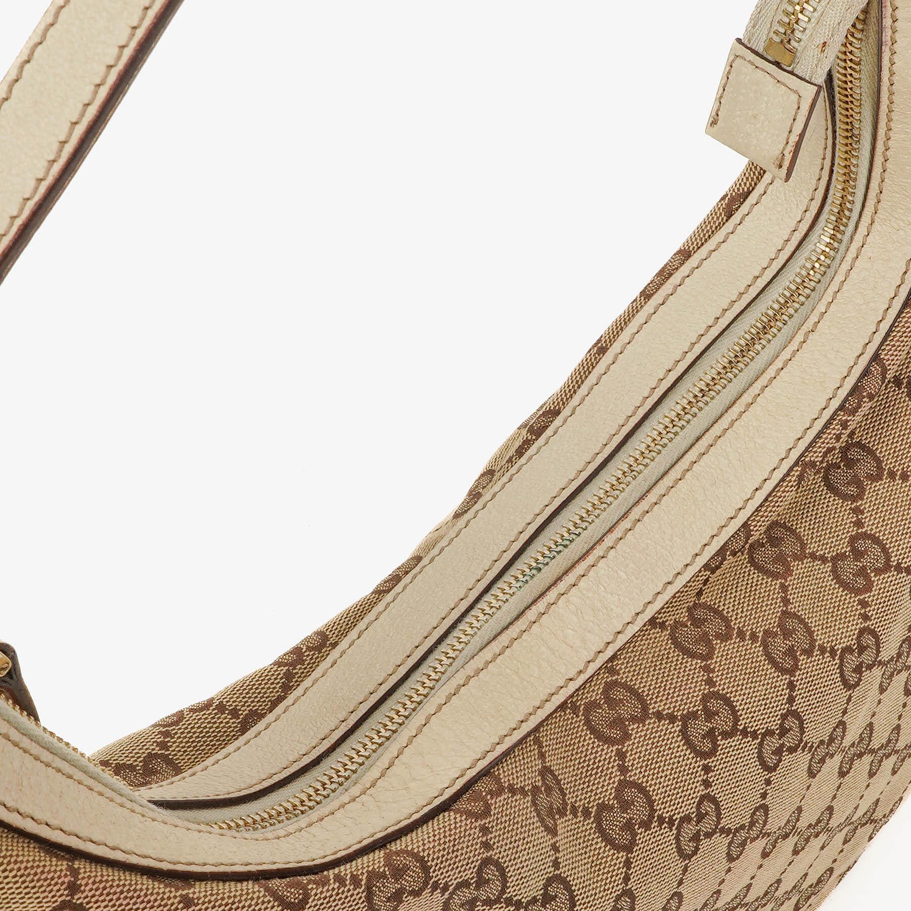 Gucci Charmy Hobo-Tasche aus beigem GG Canvas