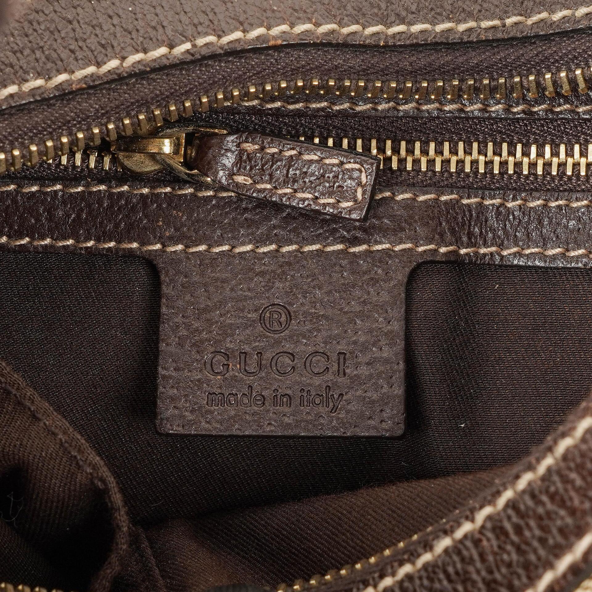 Gucci Charmy Hobo-Tasche aus beigem GG Canvas