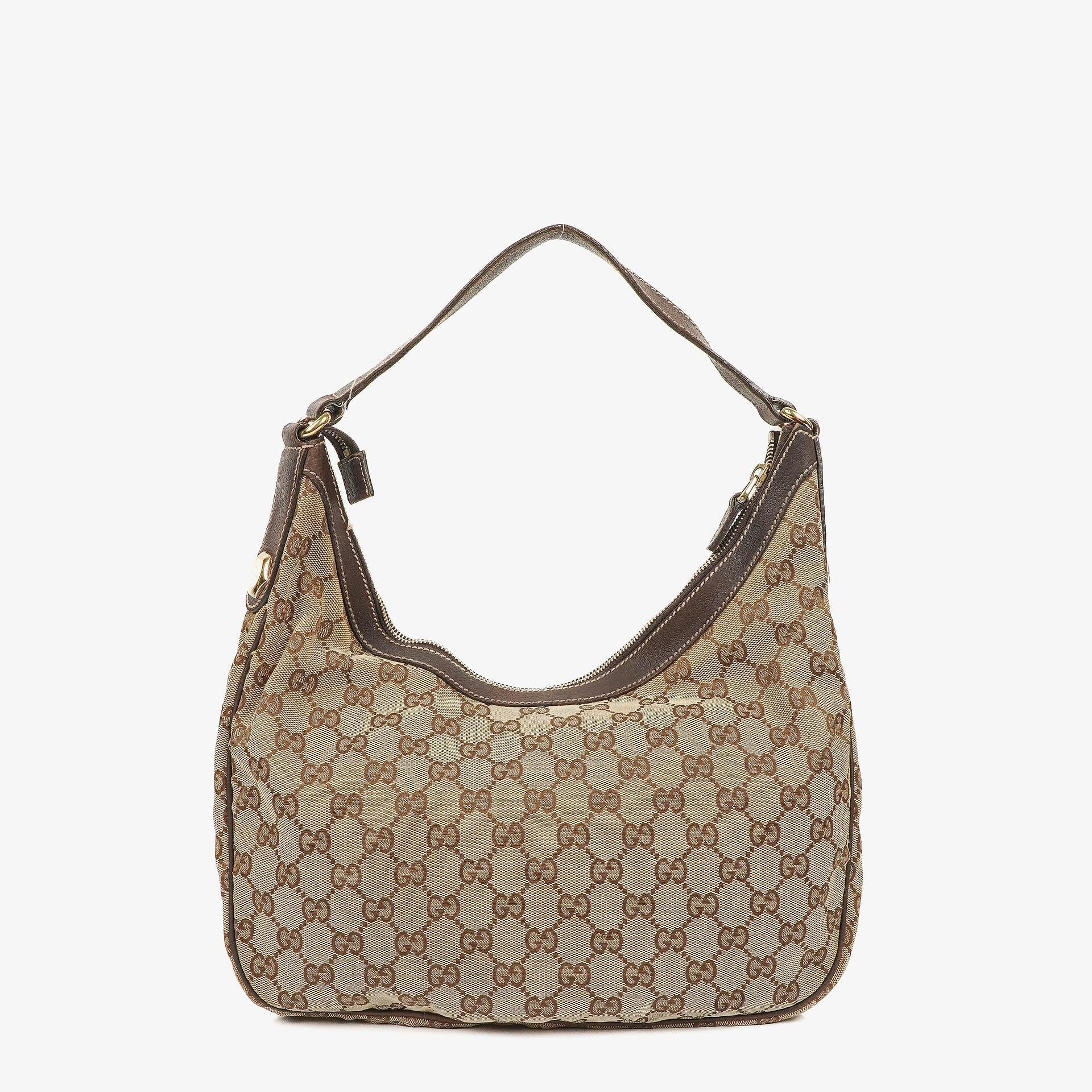 Gucci Charmy Hobo-Tasche aus beigem GG Canvas