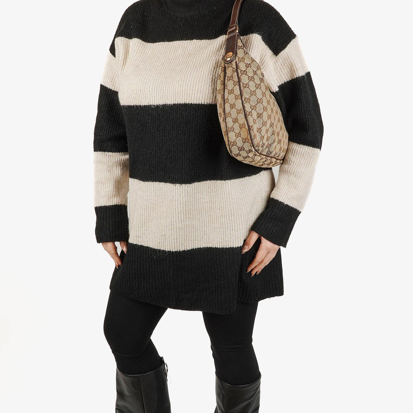 Gucci Charmy Hobo-Tasche aus beigem GG Canvas