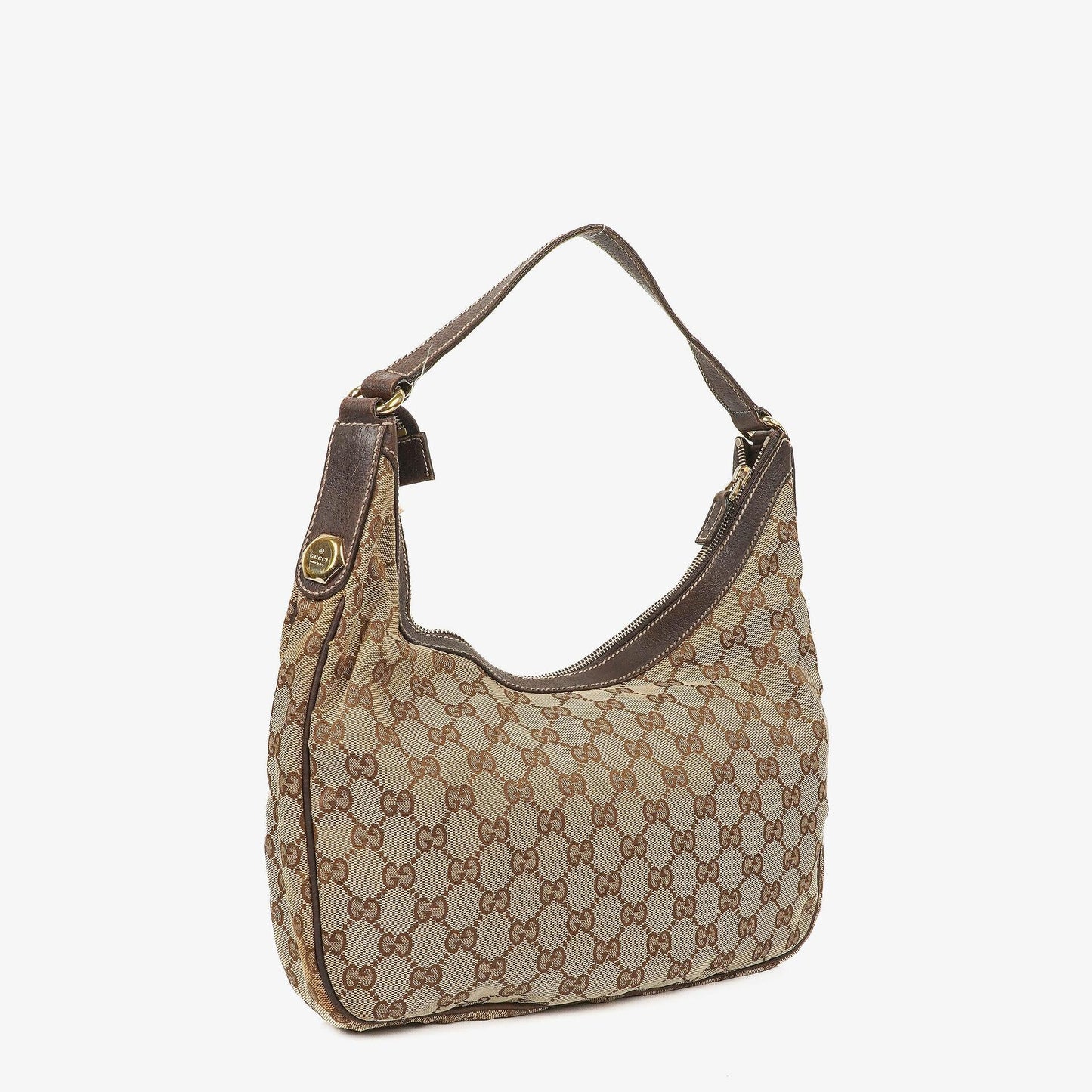 Gucci Charmy Hobo-Tasche aus beigem GG Canvas