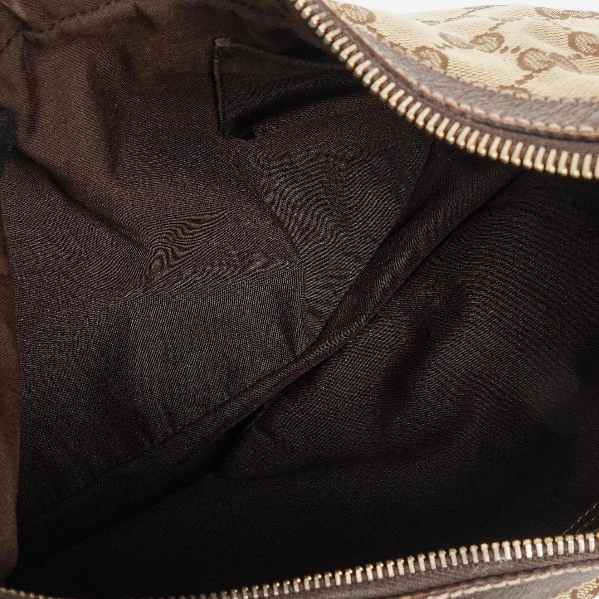 Gucci Charmy Hobo-Tasche aus beigem GG Canvas