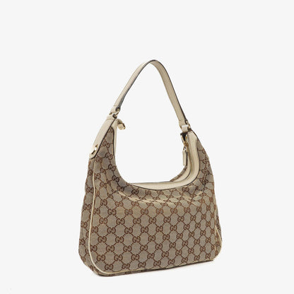 Gucci Charmy Beige GG Canvas Hobo-Tasche