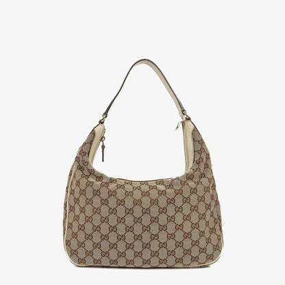 Gucci Charmy Beige GG Canvas Hobo-Tasche