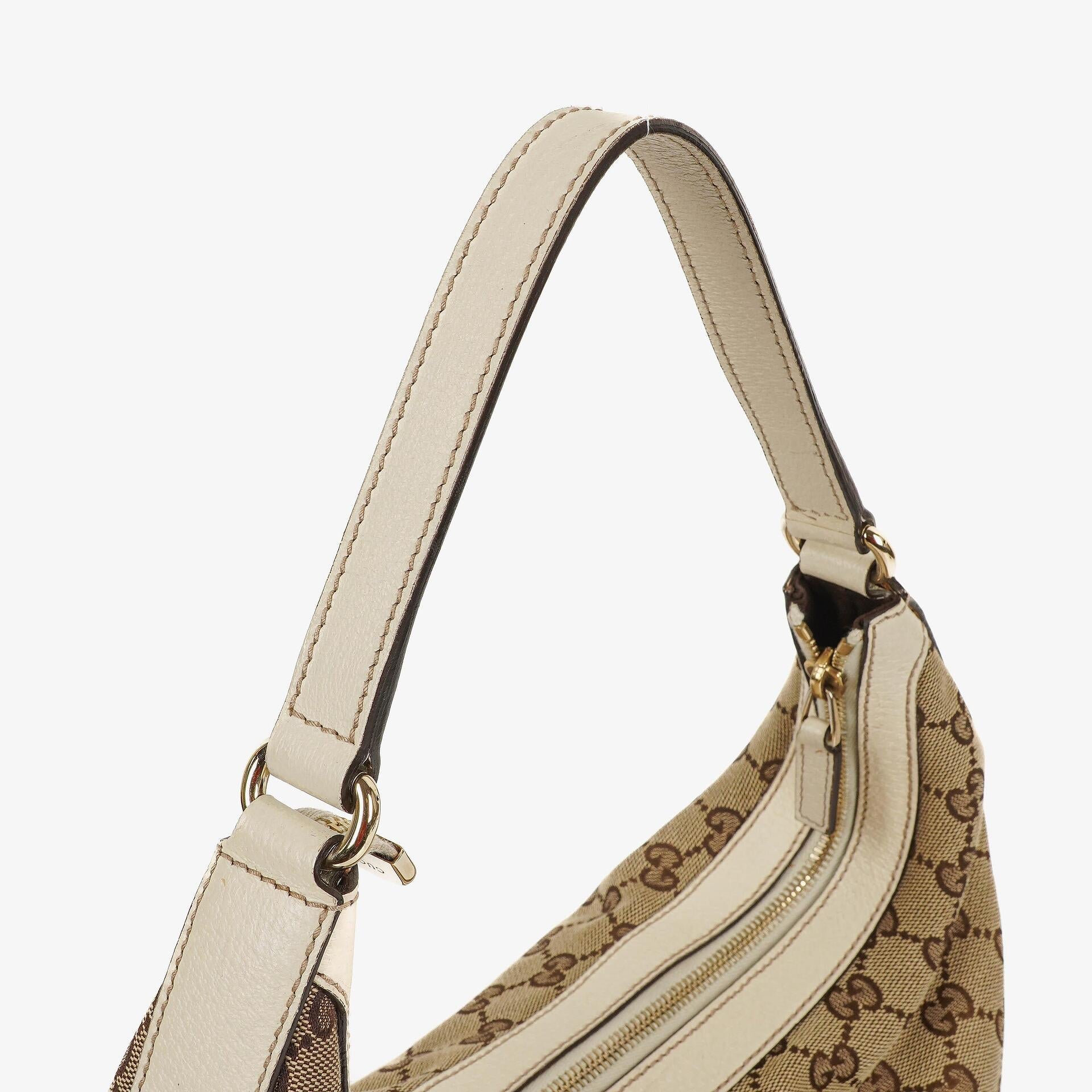 Gucci Charmy Beige GG Canvas Hobo-Tasche