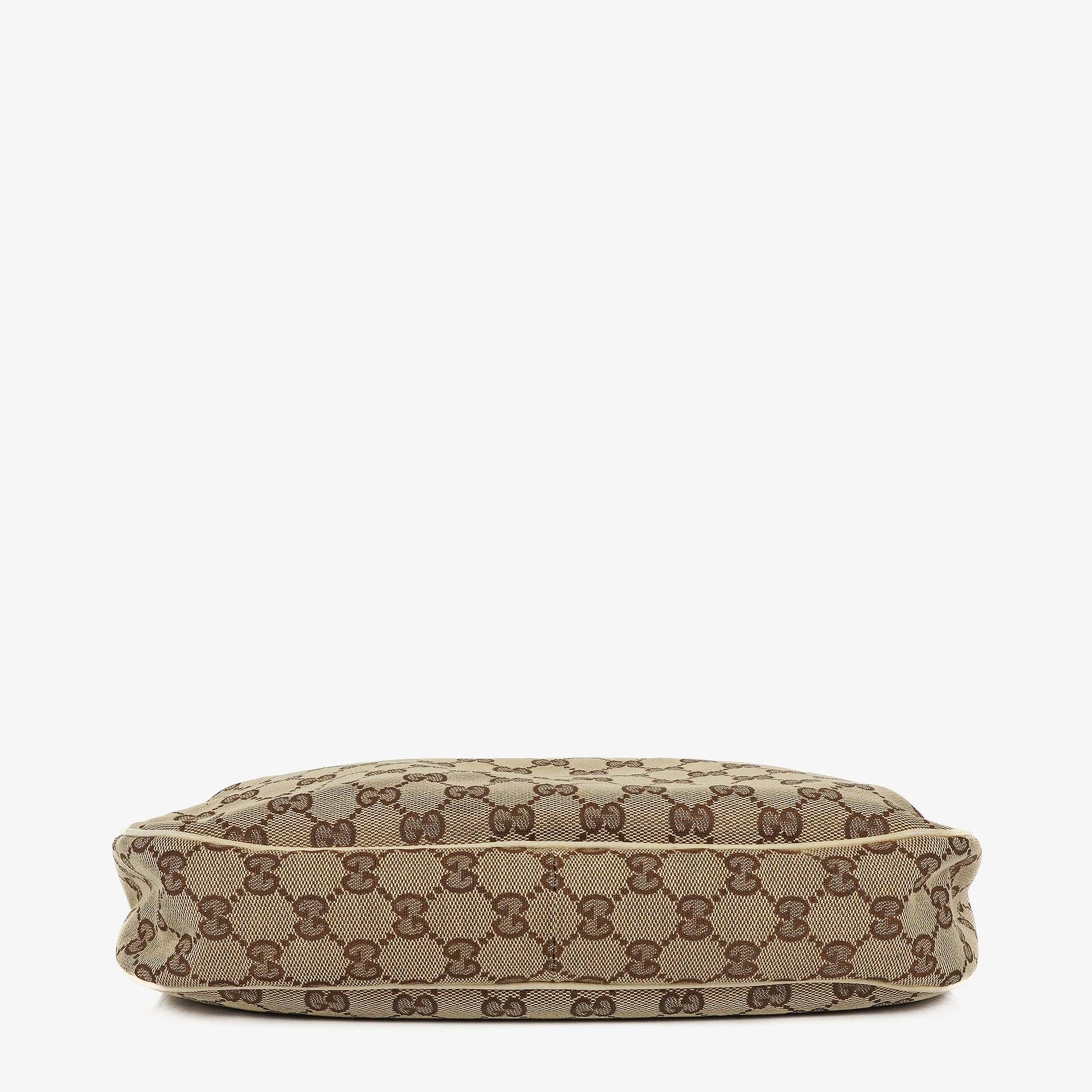 Gucci Charmy Beige GG Canvas Hobo-Tasche