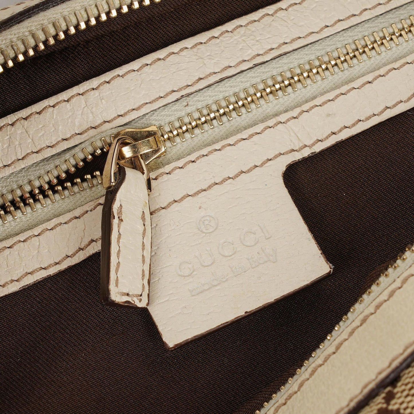 Gucci Charmy Beige GG Canvas Hobo-Tasche