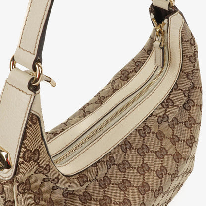 Gucci Charmy Beige GG Canvas Hobo-Tasche