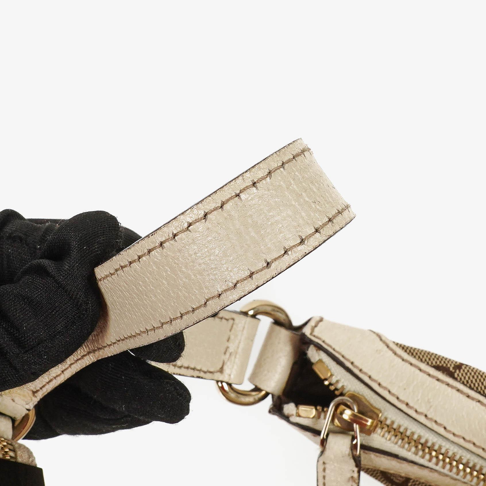 Gucci Charmy Beige GG Canvas Hobo-Tasche