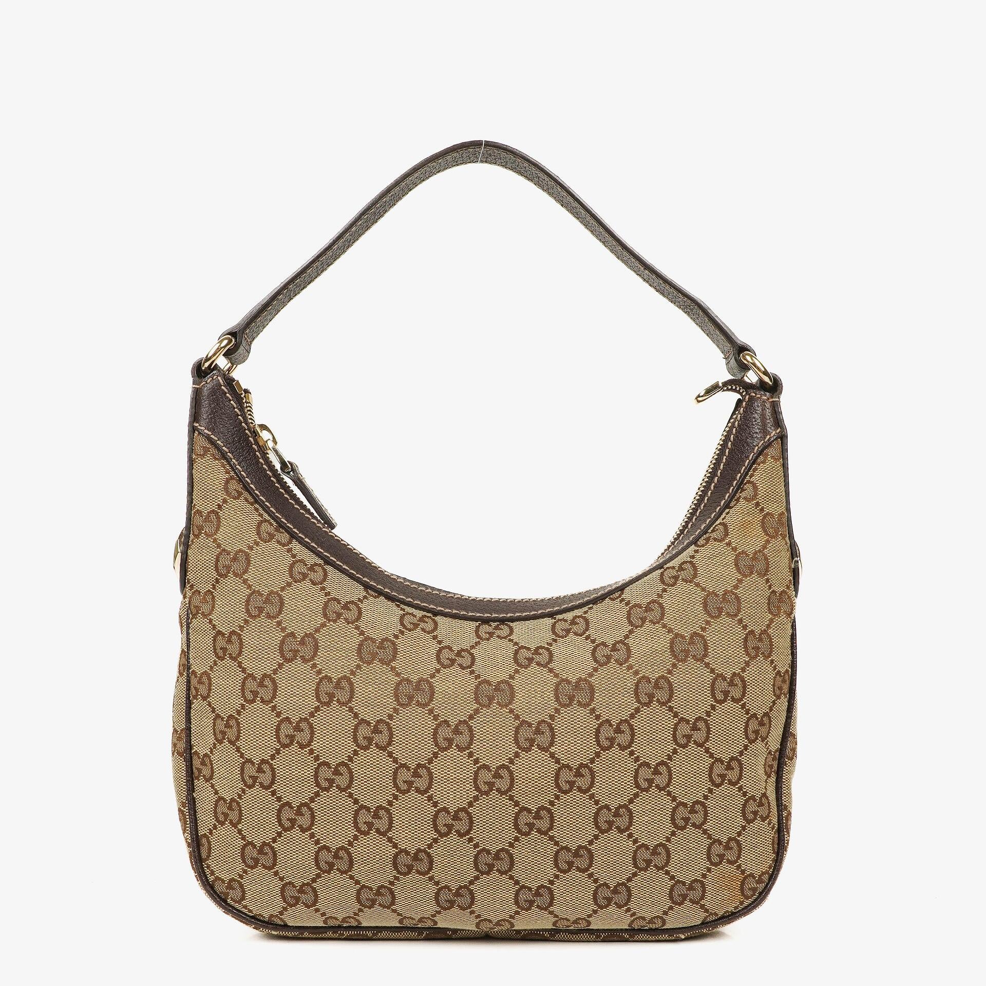 Gucci Charmy Hobo-Tasche aus beigem GG Canvas
