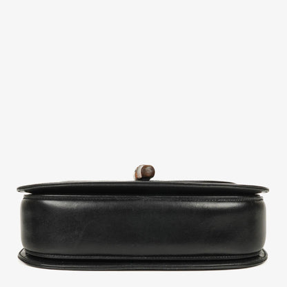 Gucci Convertible Bamboo Tasche mit Obergriff aus schwarzem Leder
