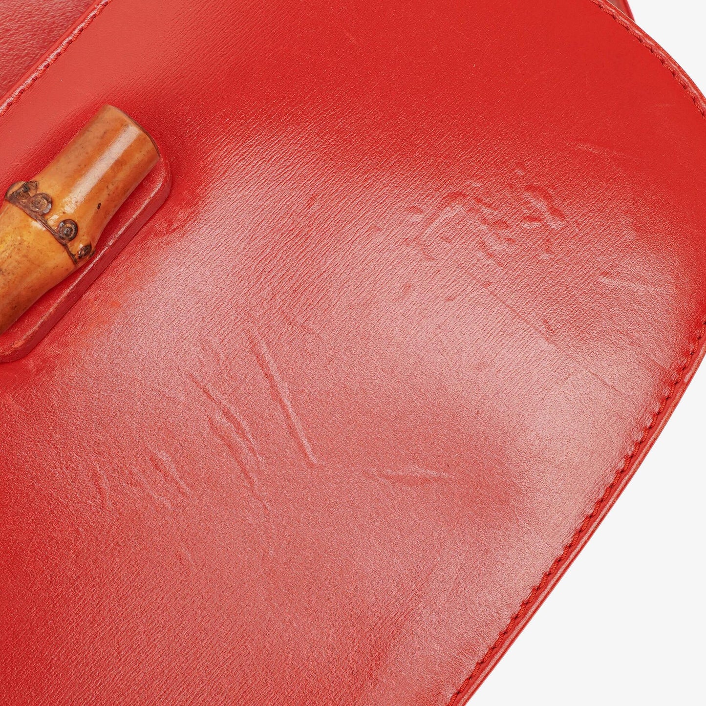 Gucci Convertible Bamboo Top Handle Tasche aus rotem Leder