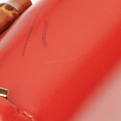 Gucci Convertible Bamboo Top Handle Tasche aus rotem Leder