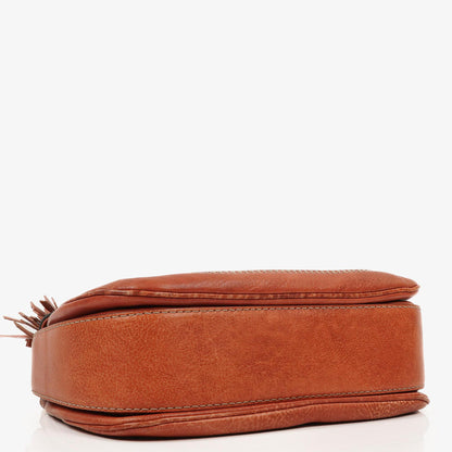 Gucci Medium New Convertible Bamboo Top Handle Tasche aus genarbtem Kalbsleder in Koralle