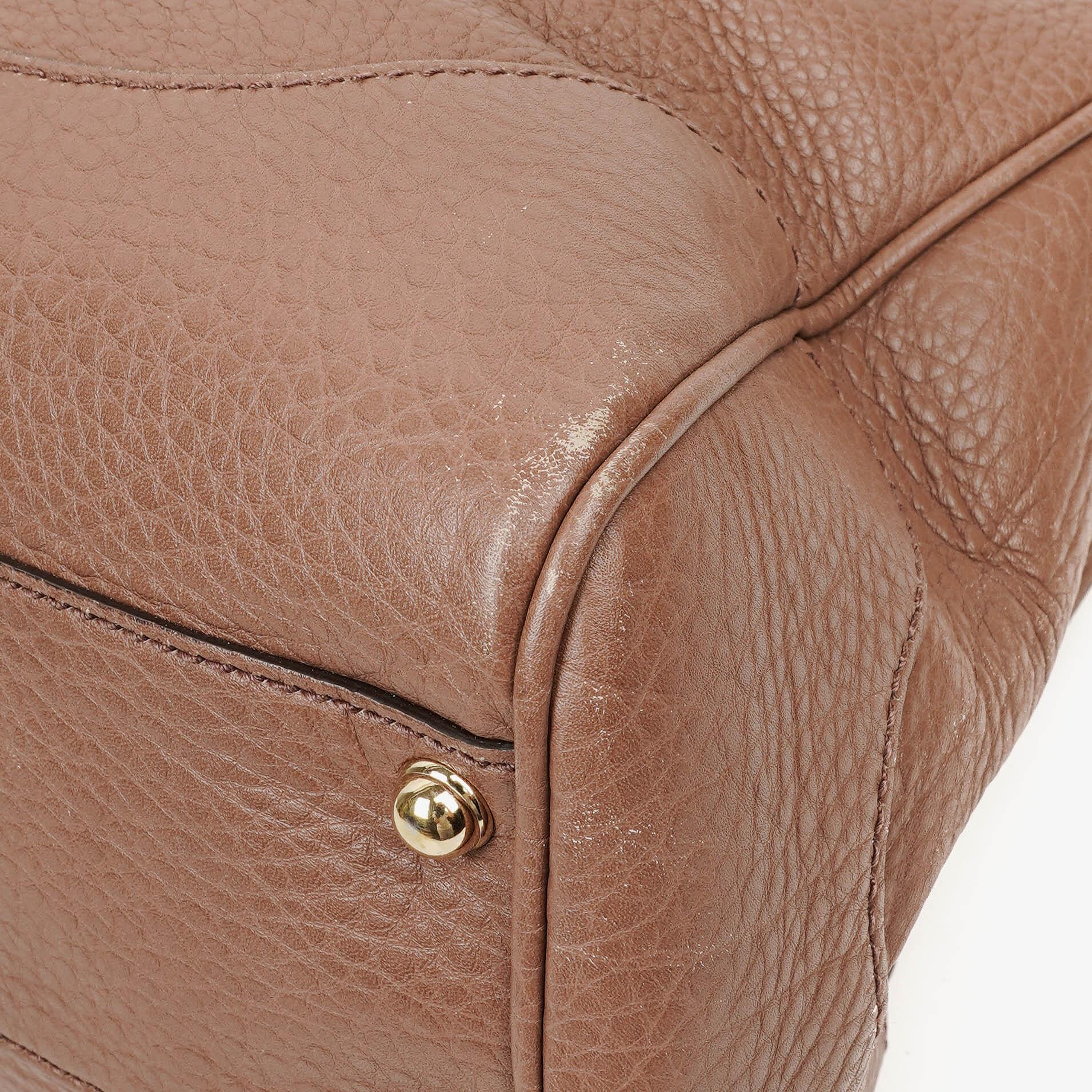 Gucci Diana Tote aus schwarzem genarbtem Leder mit Bambus-Tragegriff