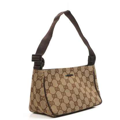 Gucci GG Braunes Monogram Kleine Schultertasche
