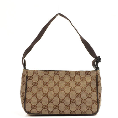 Gucci GG Braunes Monogram Kleine Schultertasche