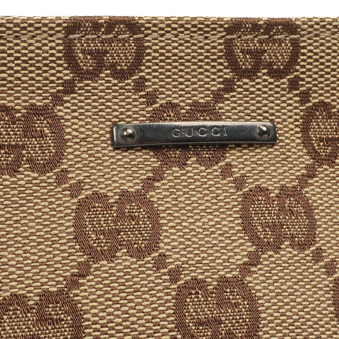 Gucci GG Braunes Monogram Kleine Schultertasche
