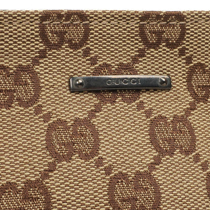 Gucci GG Braunes Monogram Kleine Schultertasche