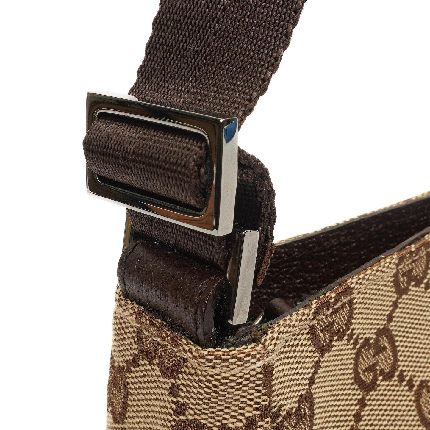 Gucci GG Braunes Monogram Kleine Schultertasche