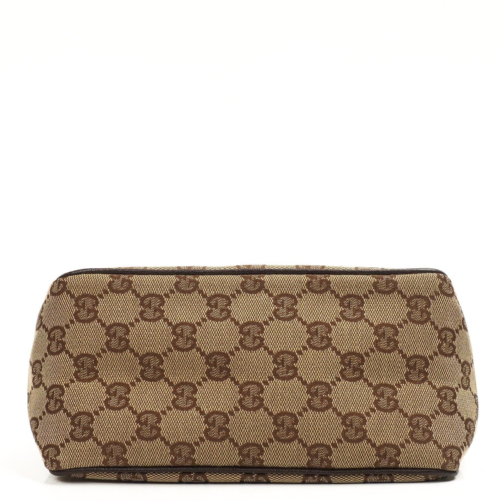 Gucci GG Braunes Monogram Kleine Schultertasche