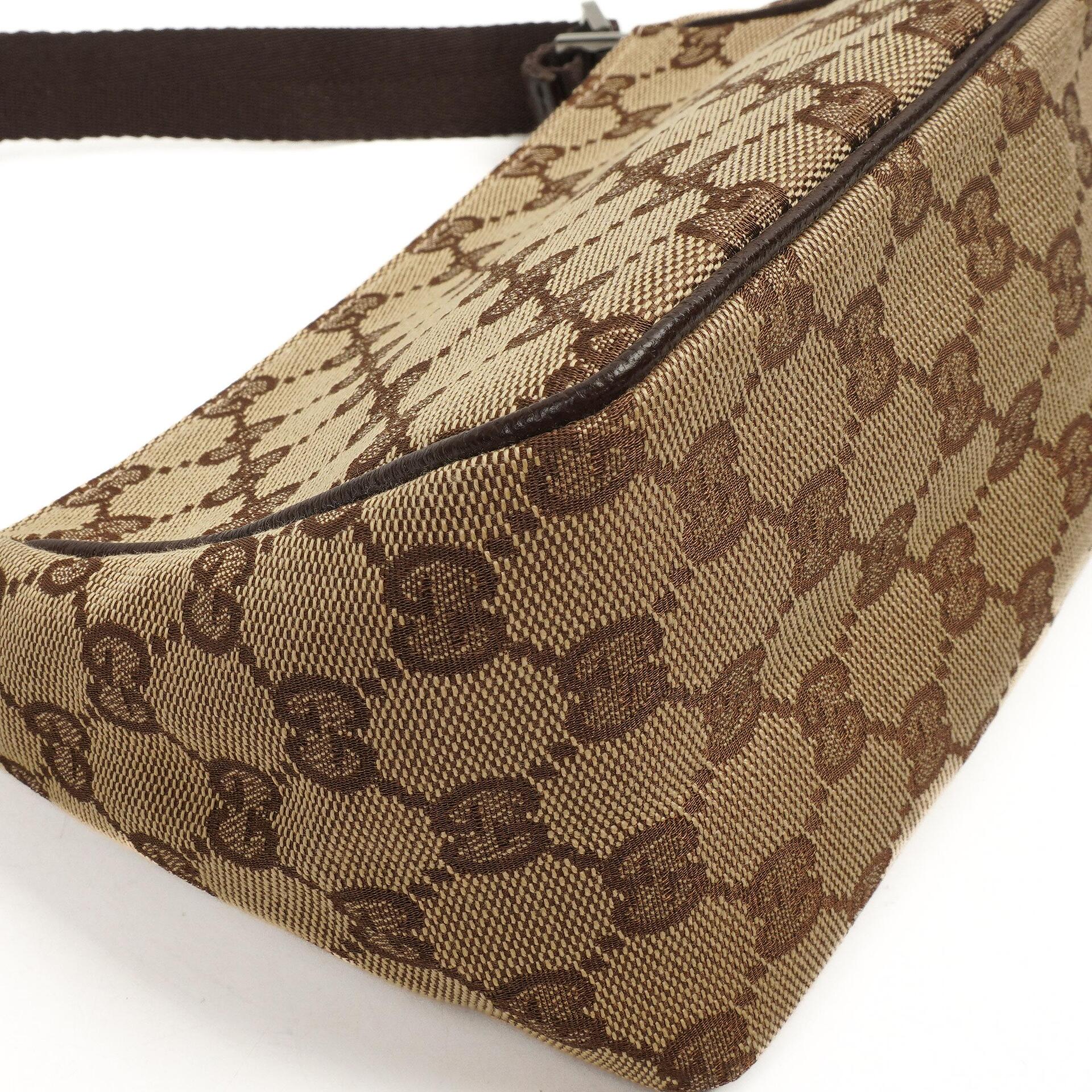 Gucci GG Braunes Monogram Kleine Schultertasche