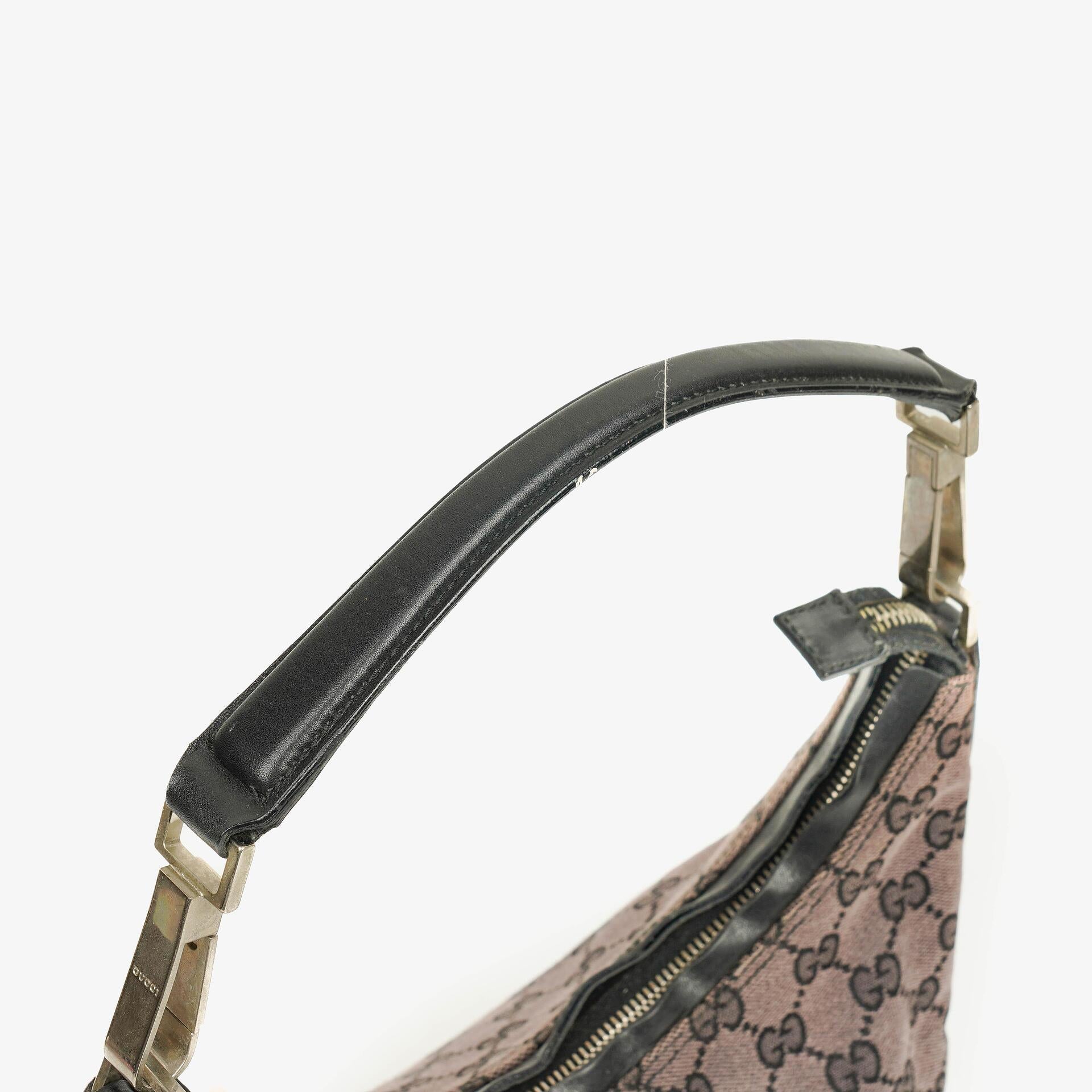 Gucci Schulter-Hobo-Tasche aus GG Canvas und Leder