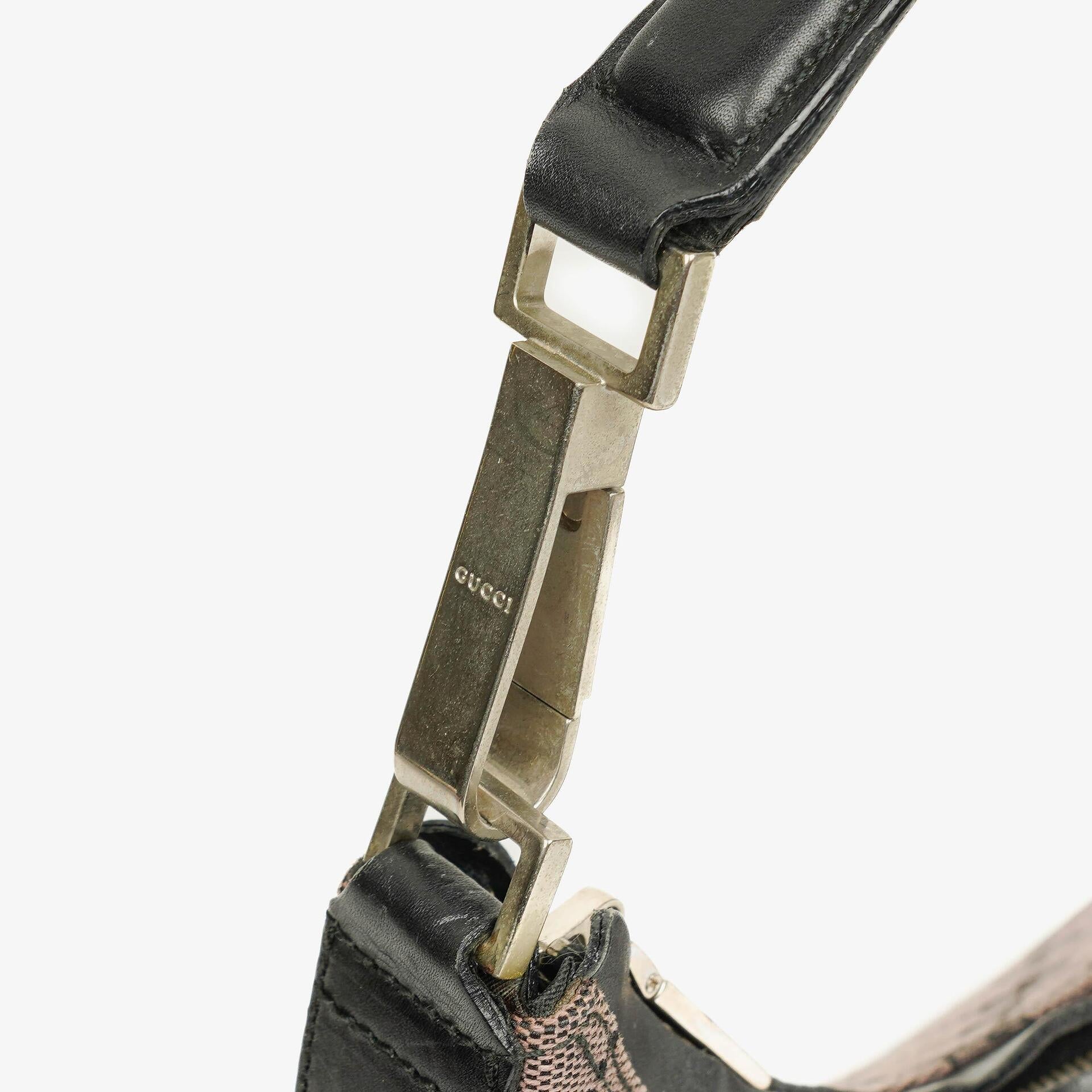 Gucci Schulter-Hobo-Tasche aus GG Canvas und Leder
