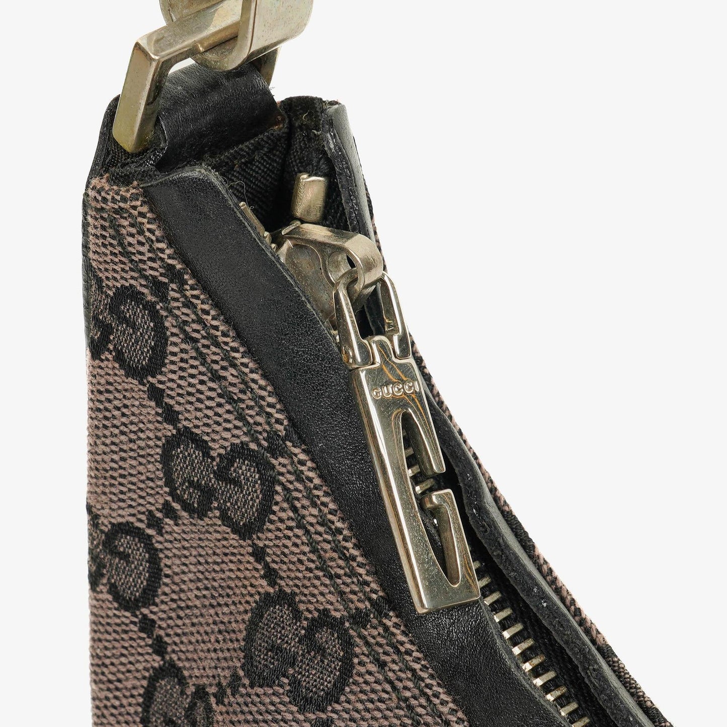 Gucci Schulter-Hobo-Tasche aus GG Canvas und Leder