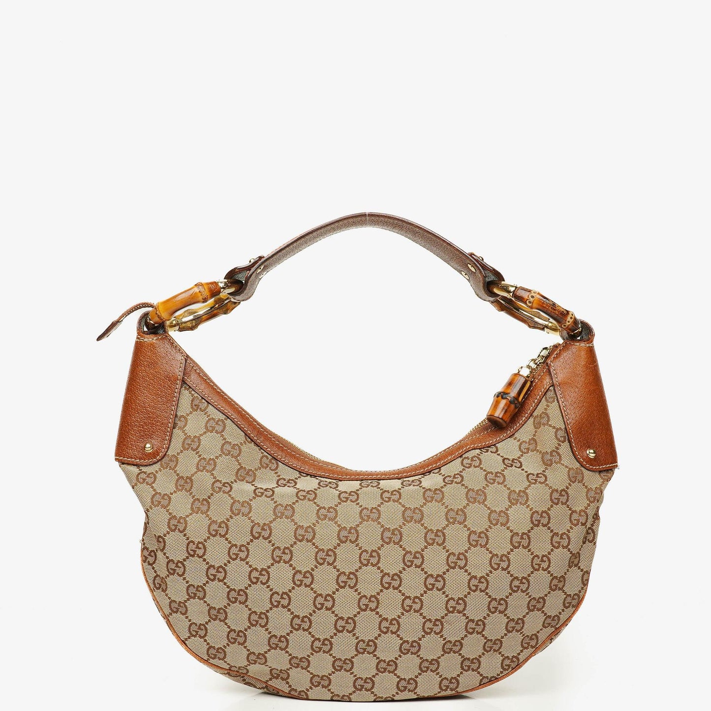 Gucci Hobo-Tasche aus GG Canvas mit Bambusring