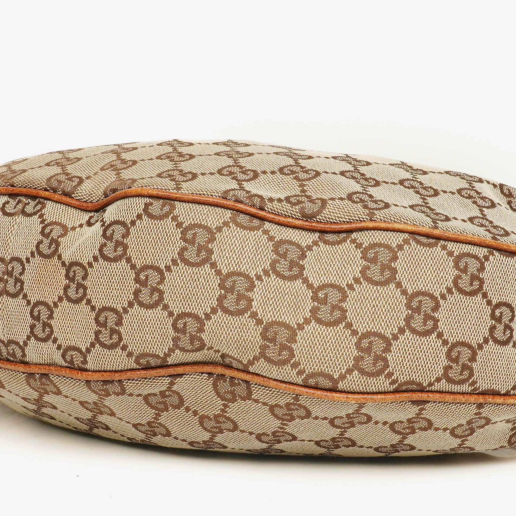 Gucci Hobo-Tasche aus GG Canvas mit Bambusring