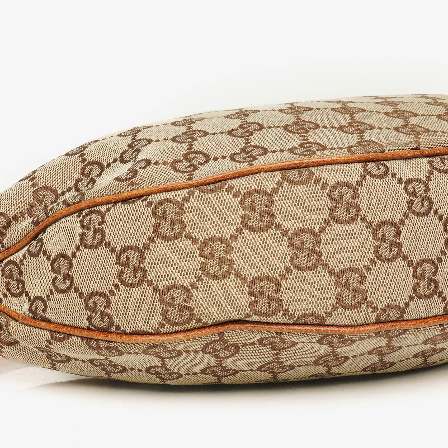 Gucci Hobo-Tasche aus GG Canvas mit Bambusring